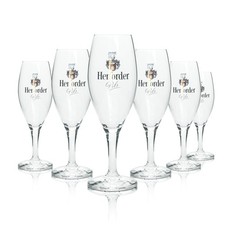 6x Herforder Pils Bier Glas 0,3l Pokal Imperial Sahm Tulpe Gl&auml;ser Brauerei Stiel
