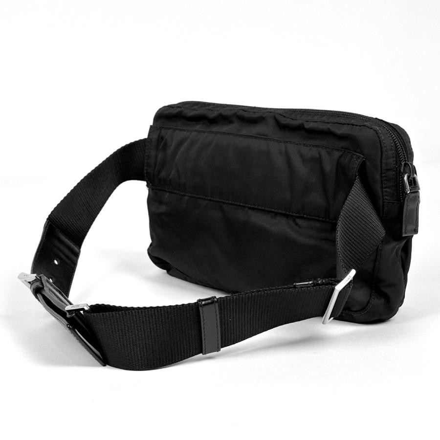 PRADA Plate Waist Bag Body Bag Nylon Black 16cm #BS1875 thumbnail 2