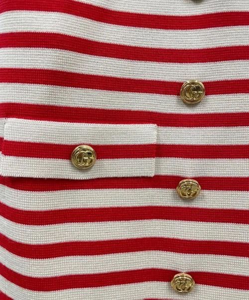 GUCCI Giacca in maglia a righe con bottoni oro 572593 Xkalw giacca su misura