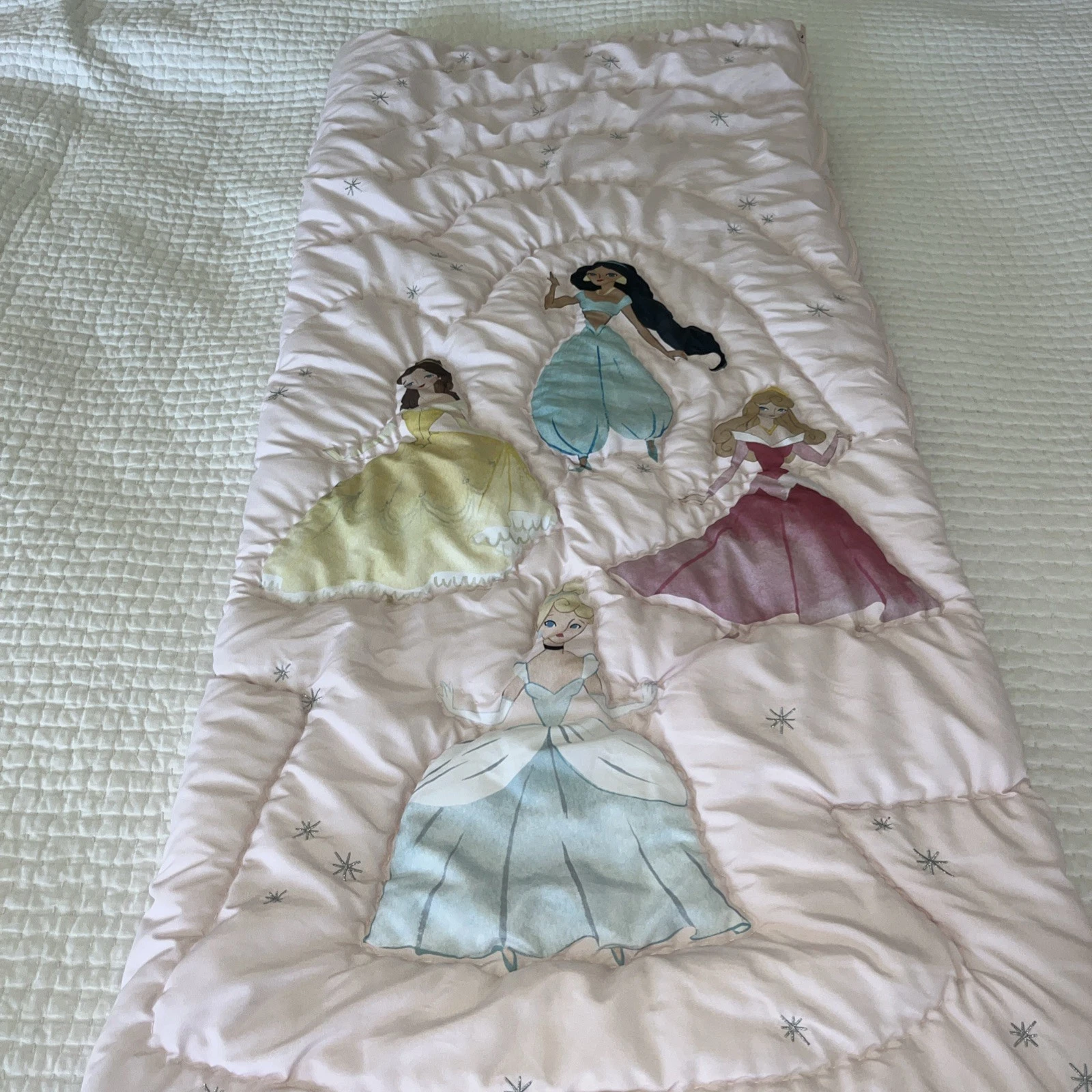 Pottery Barn Kids Disney Princess Sleeping Bag Nap Mat Pink