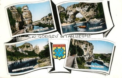 Vallon-Pont-d Arc Defile de Ruoms Le Rocher Cathedrale 