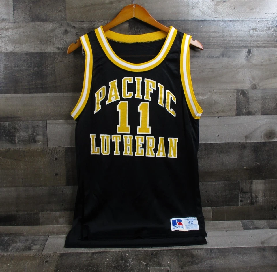 Vintage Pacific Lutheran Lutes Jersey Mens 42 Russell Athletic Made USA 90s - Image 2 of 4
