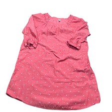 Old Navy Womens XL Red Clip Dot Square Neck Ruffle Sleeve Shift Dress