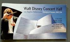 Los Angeles Philharmonic Walt Disney Cncrt Hall 2003/4 Inaugural Season Program