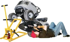 Hydraulic Lift Jack 500LB Capacity Adjustable Height for Mowers ATV Tractor