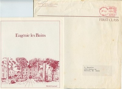 Eugenie Les Bains Booklet Michel Guerard Landes France 1980