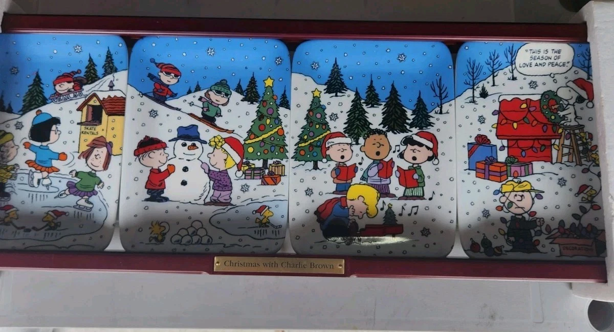 Peanuts Christmas Plate In Schmid Collectibles for sale | eBay