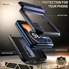 Poetic Spartan Case For Motorola Moto Razr 2024/2025 Kickstand Hybrid Cover Blue