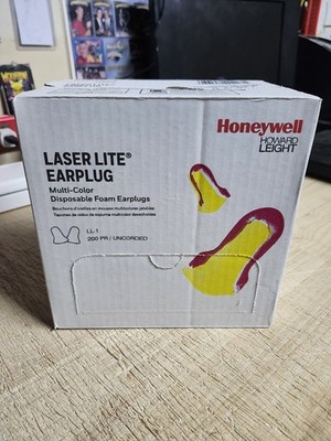 Honeywell Laser Lite Multi Color Disposable Foam Earplugs New Sealed Box Of 200