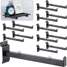 24 Pack 10 Inch Heavy Duty Slatwall Hooks Shelf Brackets Display Hooks
