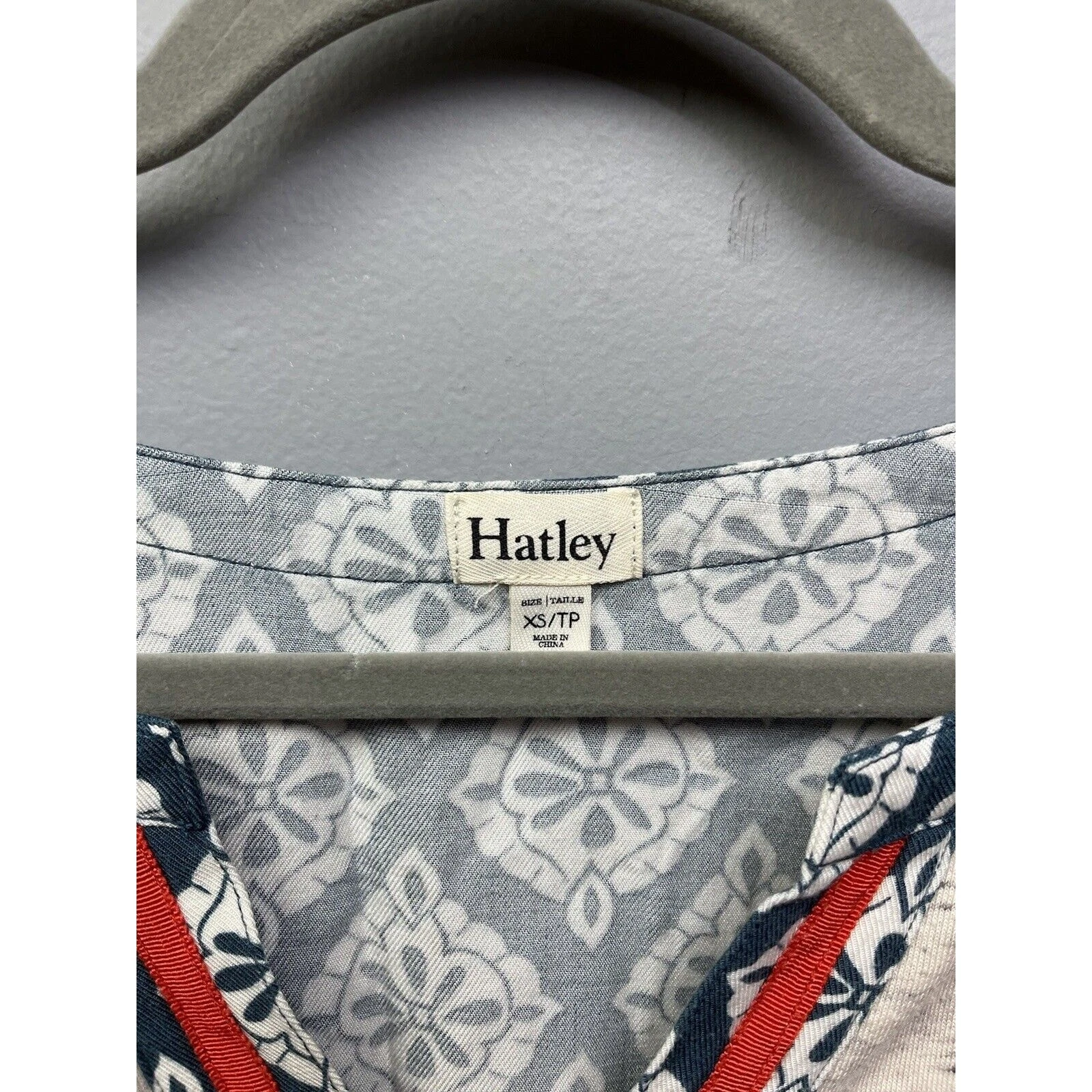 VETEMENTS Hatley abito corto donna taglia XS grigio erica maniche 3 4 scollo V maglia comodo