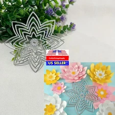 8-petal flowers or stars nested  metal cutting dies cut machine cutter die