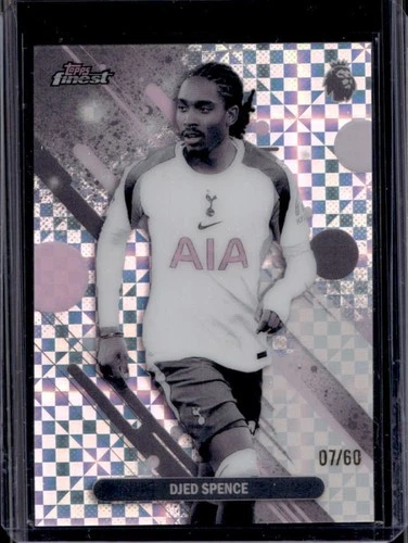 2025-26 Topps Finest Premier League Djed Spence Common Pearl Checkerboard #/60