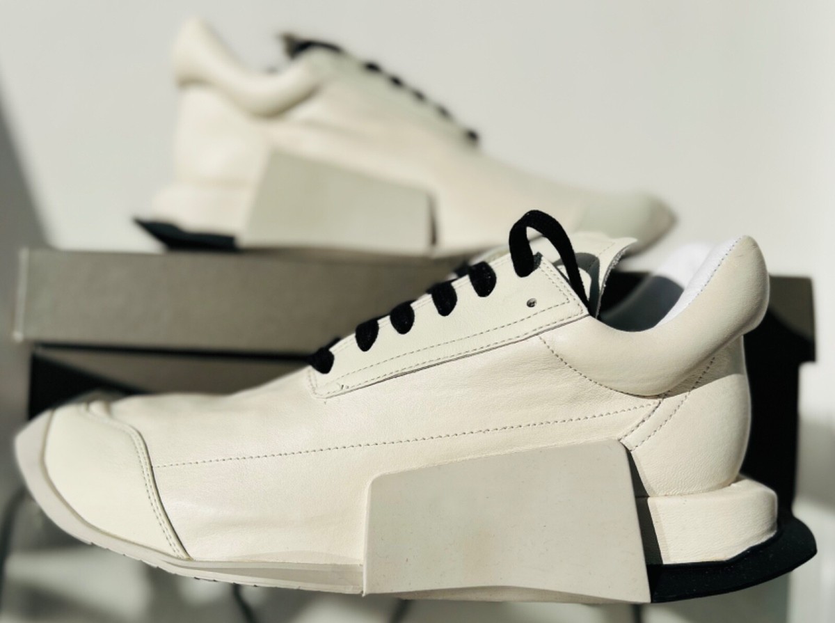美品 RICK OWENS X ADIDAS Level Runner adidas Level Runner Low Rick Owens Milk Men's - BY2992 - US