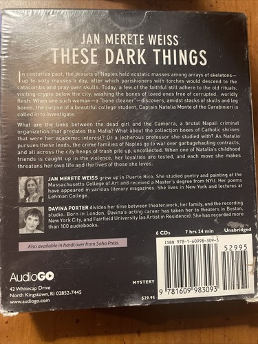 These Dark Things Audiobook 6 Cd Set Jan Merete Weiss Captain Natalia Monte - Picture 3 of 5