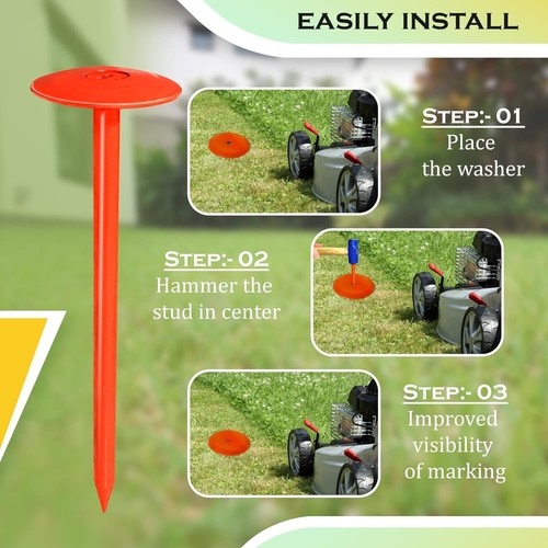 Marcador de tanque séptico para marcadores de línea de propiedad-2,3"" x 7"" - paquete de 10 piezas - Imagen 6 de 9
