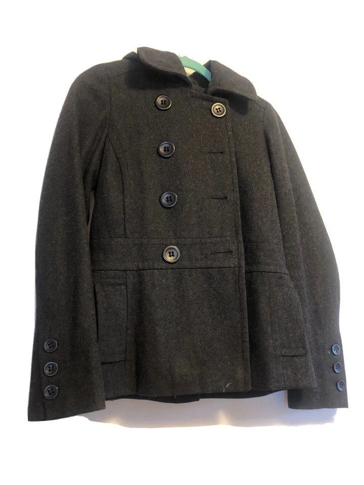 American Rag Wool Blend Peacoat Womens Gray Size XS Coat Jacket Wool - Image 2 of 4