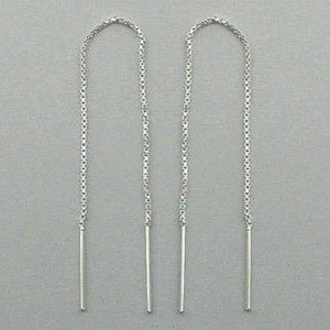 Sterling Silver 9ct Gold Plated Threads Threader Earrings Various Image Is Loading Sterling Silver Amp 9ct Gold Plated Threads Threader