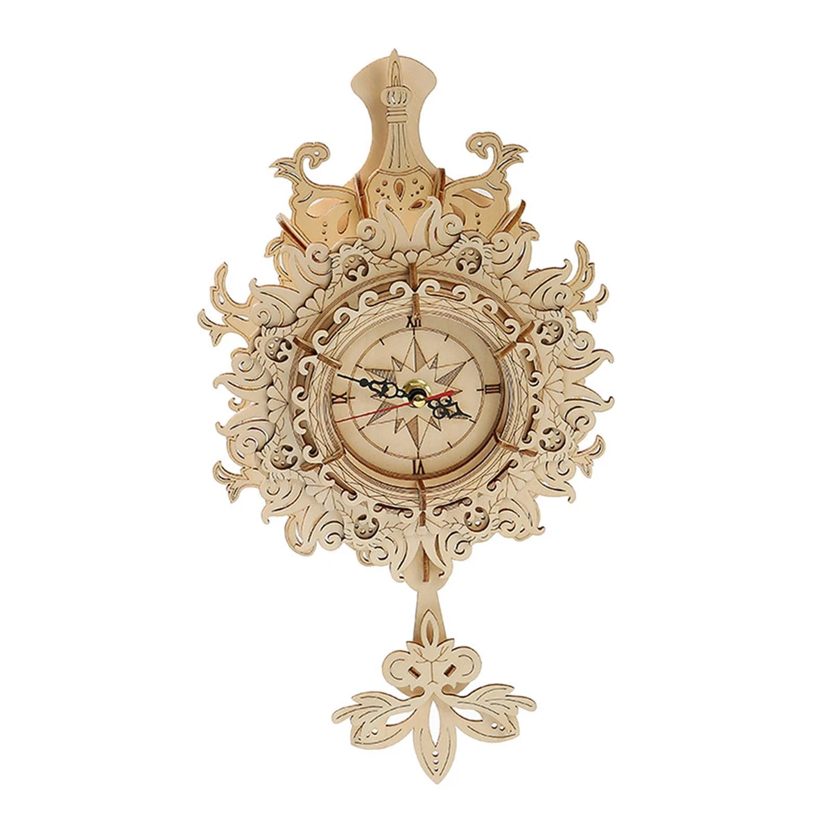 Orologio puzzle in legno 3D per orologio da parete retr per adulti