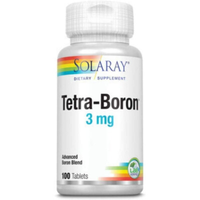 Solaray Tetra Boron 3mg Tablets | 100 Count