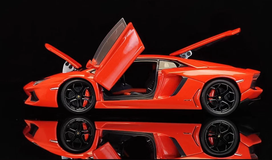 AUTOart 1/43 Aleación Coche Completamente Abierto Modelo Lamborghini Aventador LP700-4 Naranja Foto 2 de 4