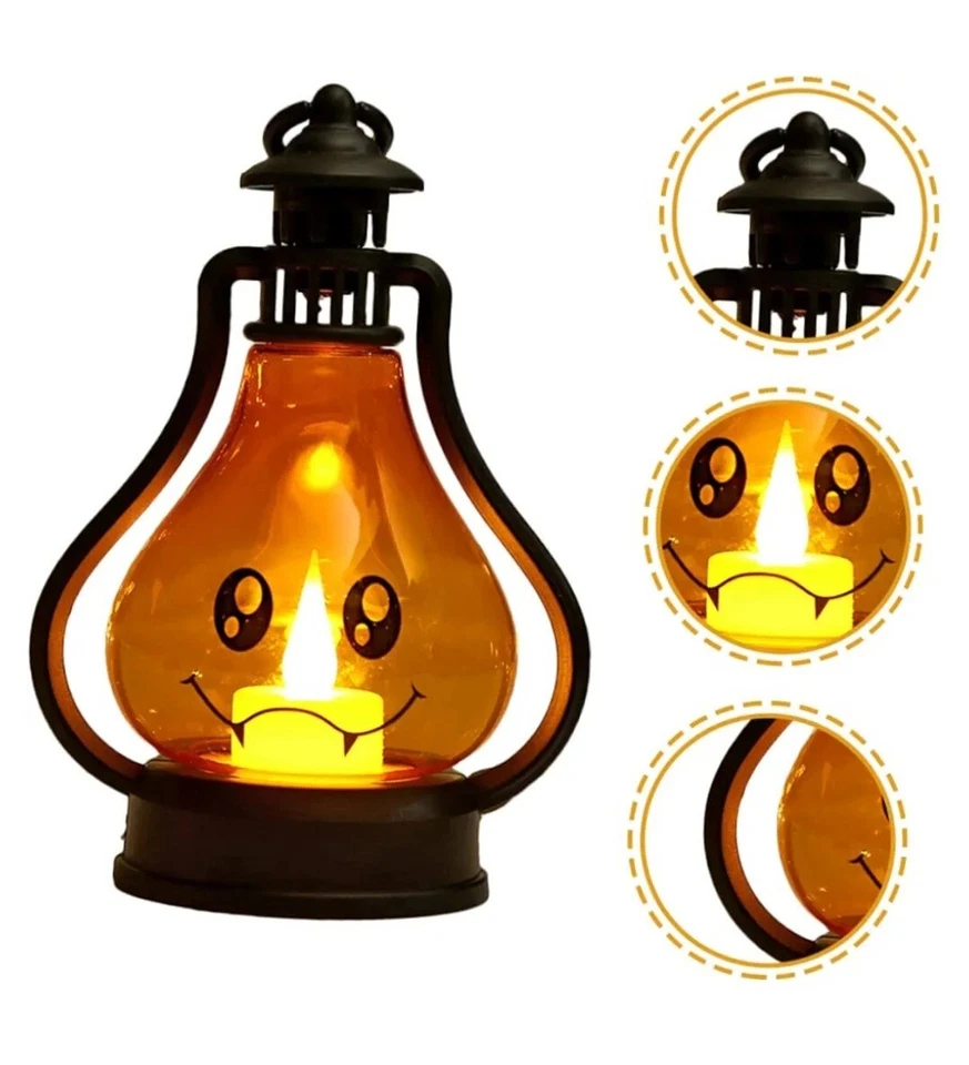 Warmhm Хэллоуин Jack-o-фонарь Хэллоуин фонарь тыквы ночь лампа тыквы... - Изображение 2 из 4