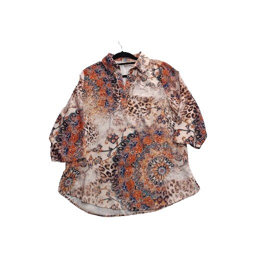 Chicos Size 2 Medium Fall Multicolor Pullover 3/4… - image 1