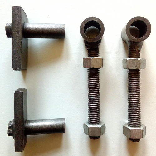 SET CERNIERA PER CANCELLO REGOLABILE SALDATA M16 METALLO NUDO FERRO BATTUTO PERNO - Foto 4 di 11