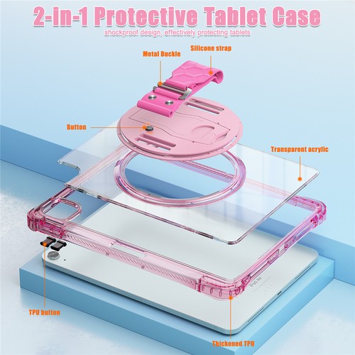 Für iPad Air Pro 11 13 2024 12.9 10.9 Hülle Kinder Robust Stoßfest Hard Cover - Bild 69 von 76