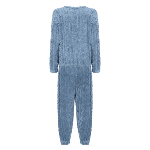 Womens Pajamas Set New Year Sleepwear Solid Color Homewear Elastic Waistband - Picture 61 of 79