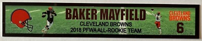 BAKER MAYFIELD  CLEVELAND BROWNS  FULL COLOR NAME PLATE