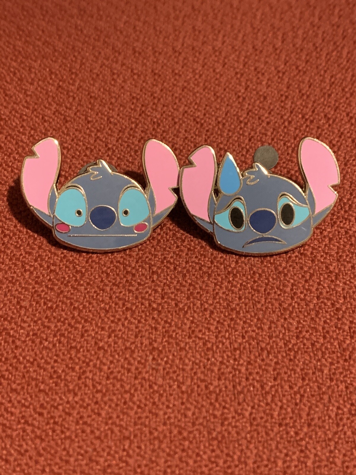 Disney Pin Stitch Emoji Embarrassed And Sad
