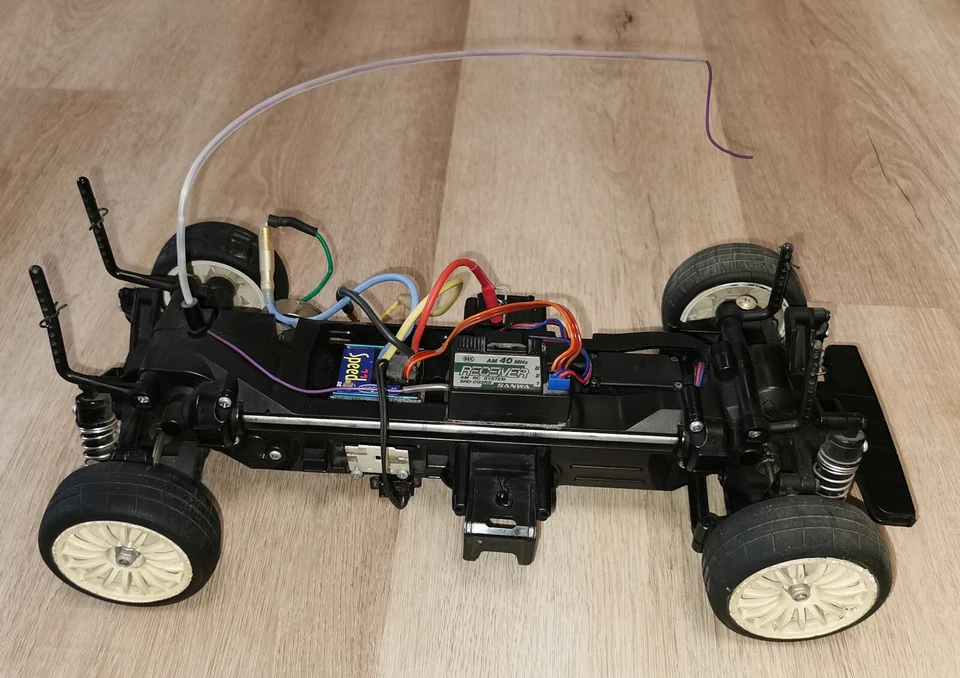TAMIYA 🔥 RC CAR ALFA ROMEO V6 BOSCH DTM 1:10 RC TL TT-01 Type Chassis Kit SANWA - Bild 3 von 4