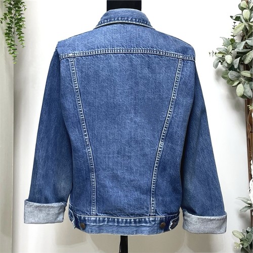 Rustler Vintage 80s Mens Denim Trucker Jacket Distressed Medium Wash Blue Size L - Picture 9 of 14