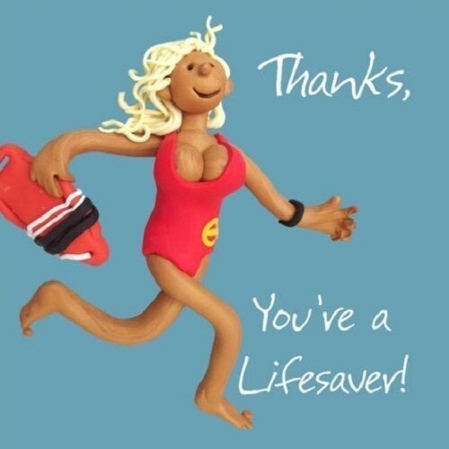 Thanks  Holy Mackerel card you're a lifesaver