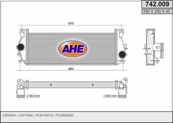 Intercooler Defender TD5 anti-surchauffe échangeur d'air pour Land Rover 4x4