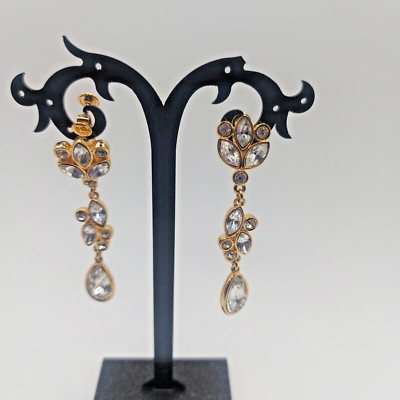 Oscar de la Renta x Coro VTG Earrings NWT NOS Signed RARE 1980s Designer Jewels