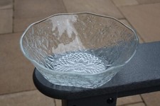 Indiana Glass Pineapple & Floral #618 Pressed Glass Serving Bowl 7.5in