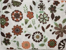 Printed Fabric Linen Tablecloth 70" Round (4-6 people) FLOWERS, BH