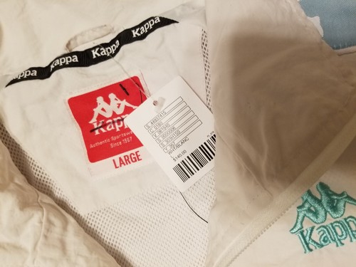 Kappa Urban Outfitters White Track Jacket Ice Blue Retro Size Large New $140 - 第 5/5 張圖片