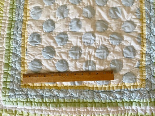 Almohada Pottery Barn PB Sham 26"x26" Euro Acolchada Pastel Verde Stella Amarillo Azul - Imagen 5 de 5