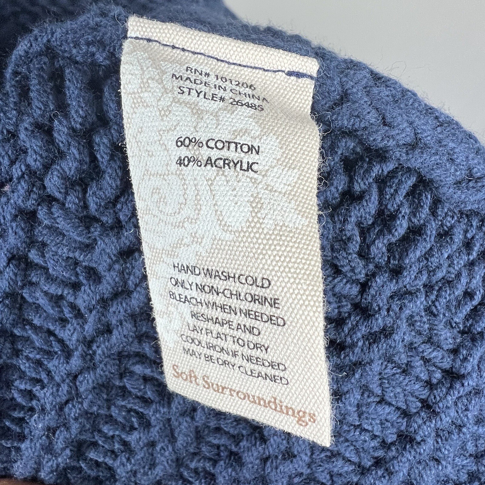 Soft Surroundings Navy Blue One-Button Cardigan S… - image 13