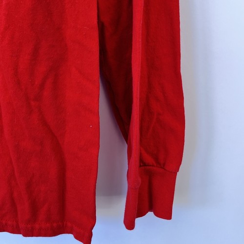 Gildan Ultra Cotton Mens T-Shirt Size S Red Love Arrow Graphic Print Long Sleeve - Picture 4 of 7