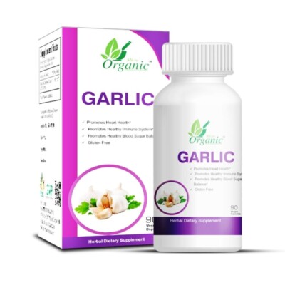 Garlic Capsules Herbal Supplement | Heart Health Cholesterol & Immune Support