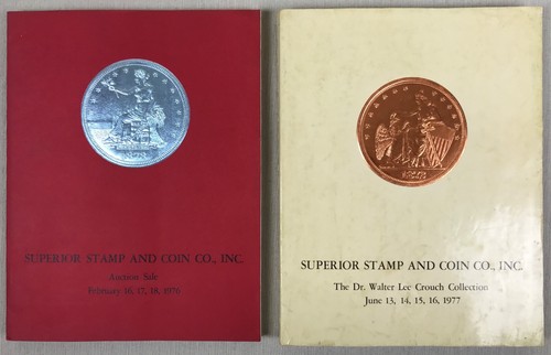 2 Vintage 1976-1977 Numismatic Auctions, COINS & CURRENCY, Superior Stamp & Coin
