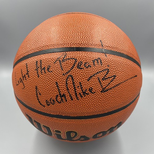 Mike Brown Signed Autographed Wilson NBA Basketball Beckett BAS Light the Beam!