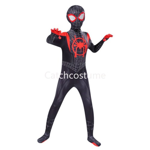 Kids Spider-Man Into the Spider-Verse Miles Morales Spiderman Cosplay Costume - Picture 5 of 9