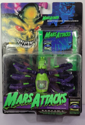 SADAAMA 1996 Trendmasters Topps Mars Attacks Rare Vintage On Card