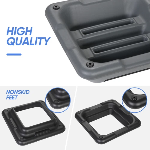 Adjustable Aerobic Step Platform Non-slip with 4 Risers Home Gym Grey/Green - Picture 5 of 21