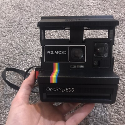 Vintage Polaroid OneStep 600 Land Instant Camera with Strap Untested